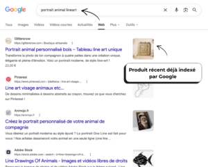Une boutique artisanale visible sur Google